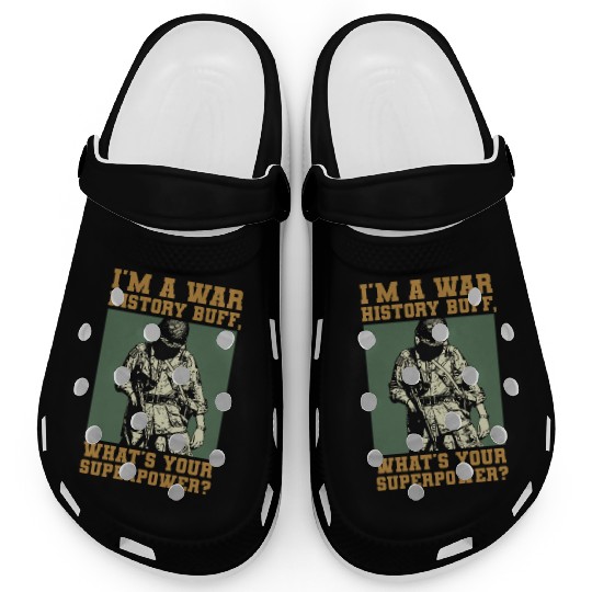 War History Buff - WW2 Enthusiast Clogs