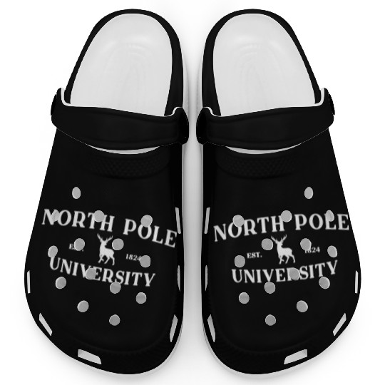 North Pole University - Reindeer - Merry Christmas Clogs