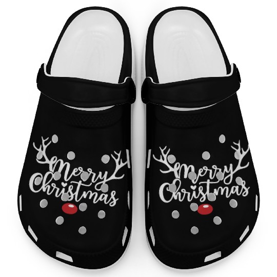 Merry Christmas - Red Nose Reindeer Clogs