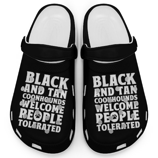 Black and Tan Coonhounds Welcome People Tolerated Clogs