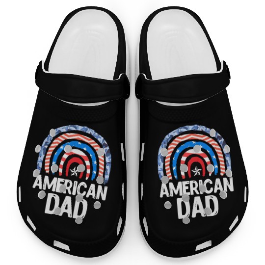 All American Dad Independence Day Party USA Father Clogs