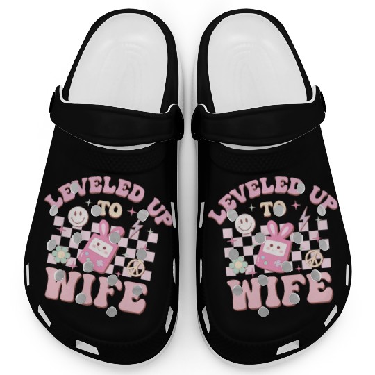 Leveled Up To Wife, Happy Game Day Clogs