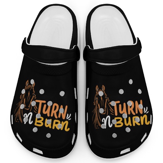 DESIGNEquestrian Fun Barrel Racing Turn N Burn Clogs