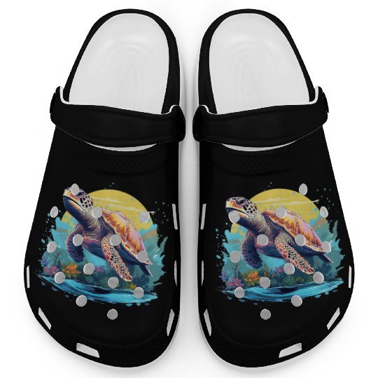 Serene Underwater Turtle Clogs