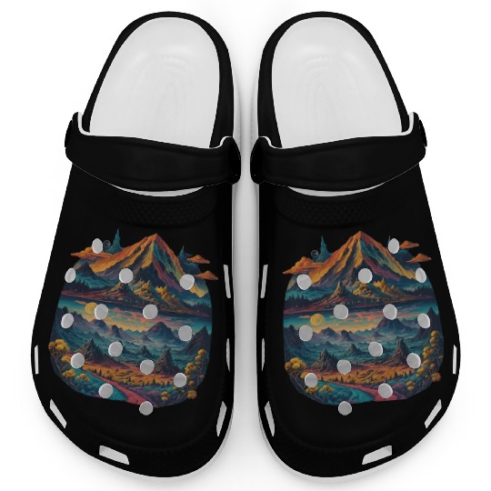 Psychedelic dream illustration Clogs