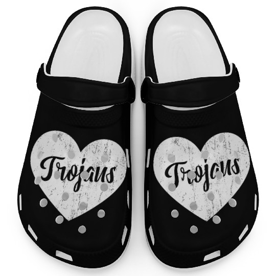 Trojans School Sports Fan Team Spirit Mascot He Clogs