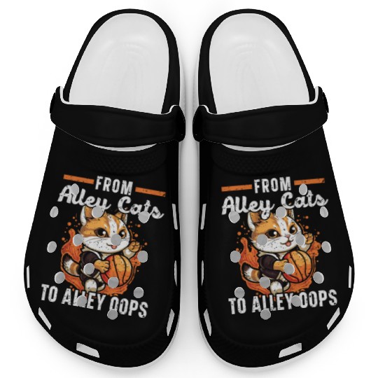 Basketball Cat Basketball Player I Love Basketball Clogs