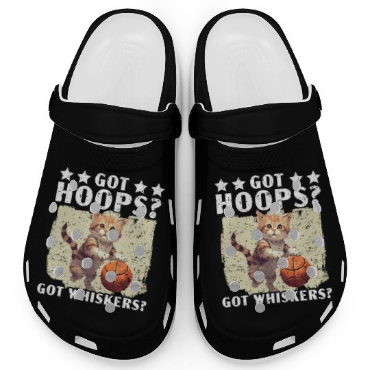 Basketball Cat Basketball Player I Love Basketball Clogs