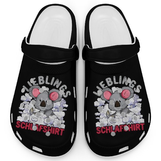 Night owl koala gift favorite sleep Clogs