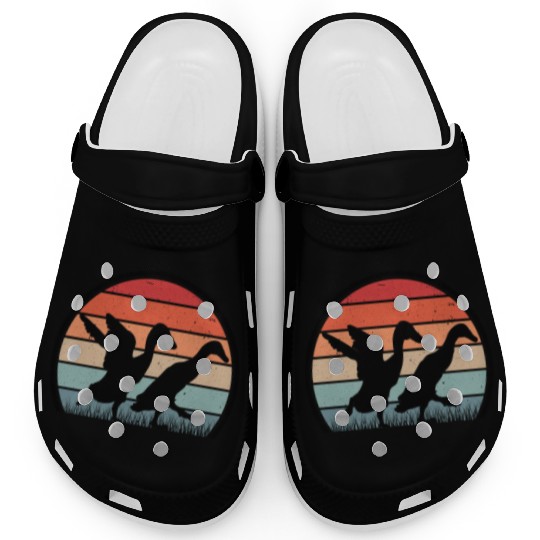 Indian Runner Duck Retro Bottle Vintage Clogs