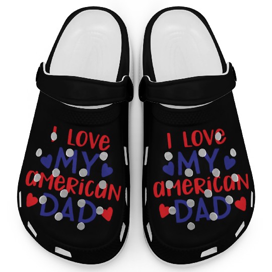I Love My American Dad boy nature Clogs