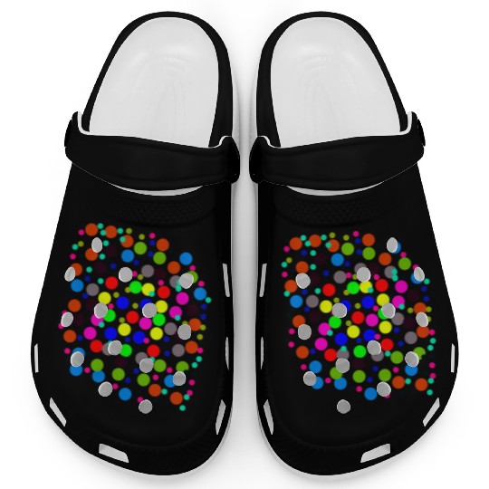 Multi-colored circle pattern Clogs, Travel