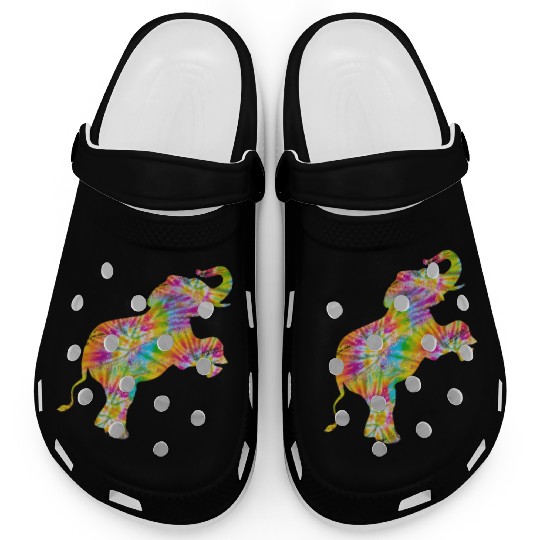 Tie Dye Elephant Lover Clogs