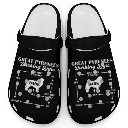 Great Pyrenees Barking Logic Clogs