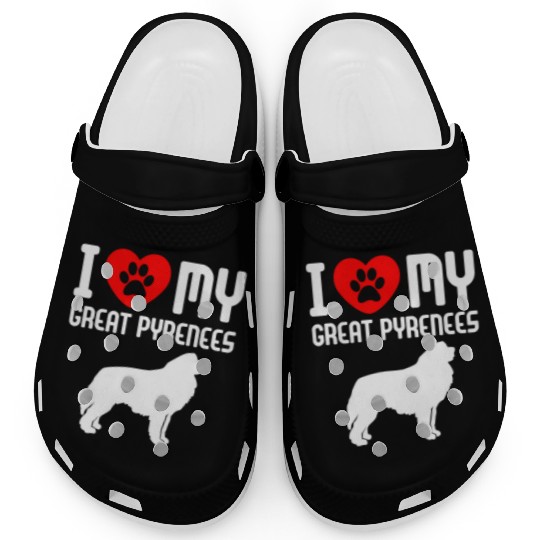 I Love My Great Pyrenees Clogs