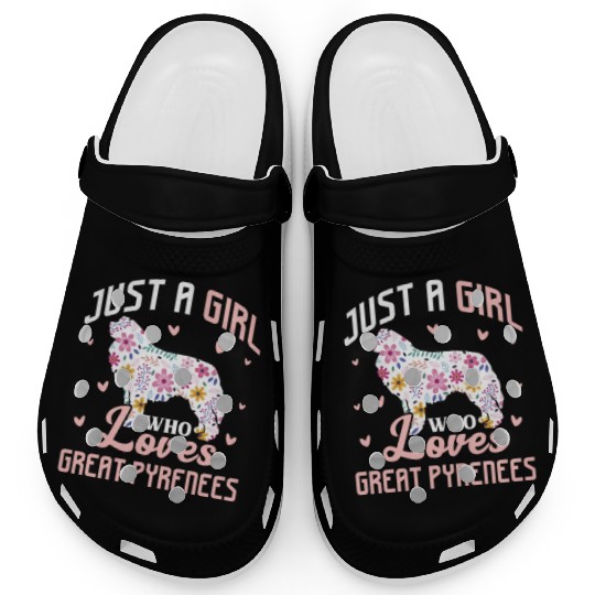 Just A Girl Who Loves Great Pyrenees Clogs