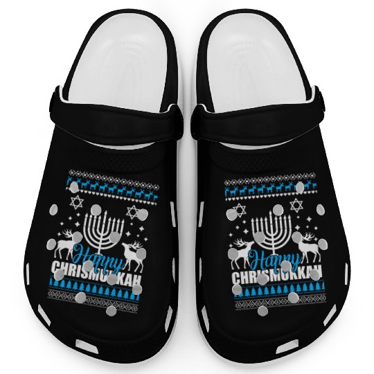 Happy Chrismukkah Ugly Style Clogs