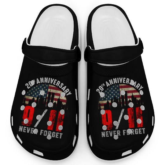 Vintage 20th Anniversary 911 Never Forget 2001 Clogs