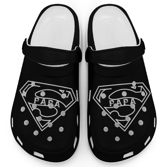 Super Papa Fun Fathers Day For Dad Clogs