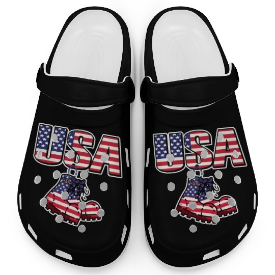 God bless America the land of the free Clogs