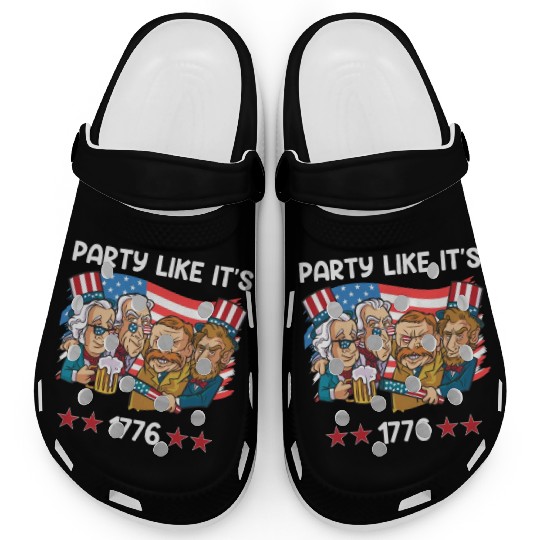 Party like it's 1776 Independence Day Presidents Clogs