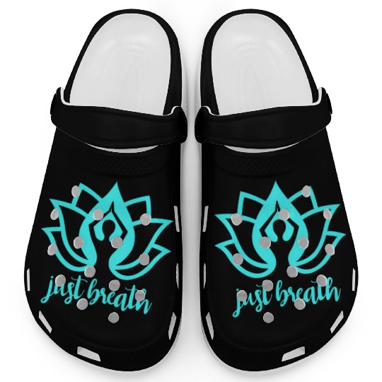 Just Breath Yoga Namaste Zen Lotus Clogs