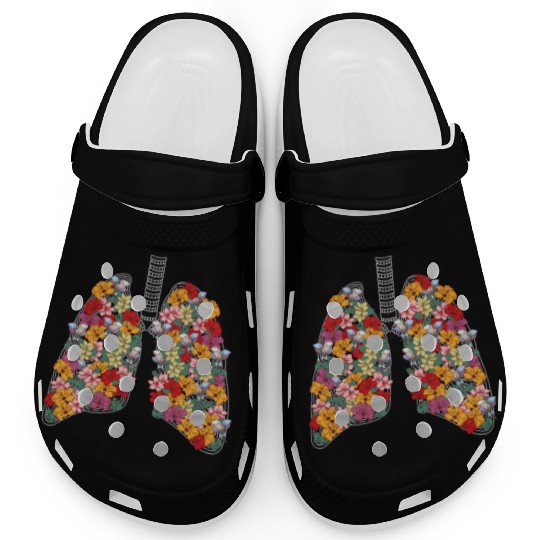 Anatomical Lungs Flowers Medical Science Anatomy T Clogs
