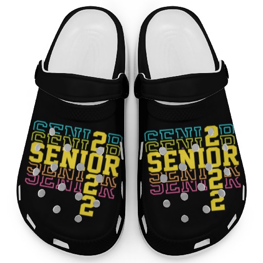 Grad 22 Senior Class Of 2022 Bright Colors Ns Will Clogs