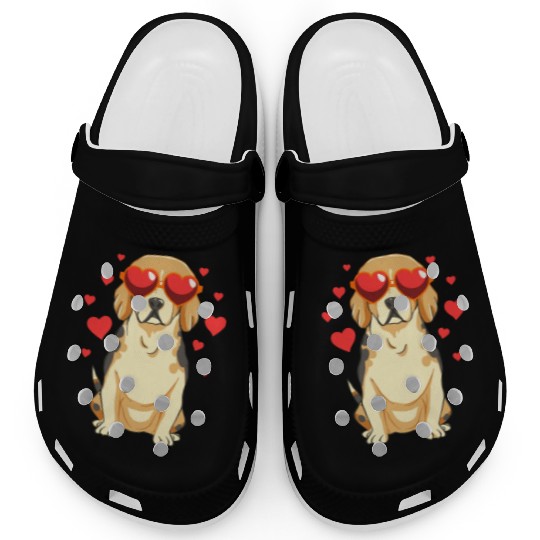 Beagle Valentines Day Heart Couples Dog Lover Clogs