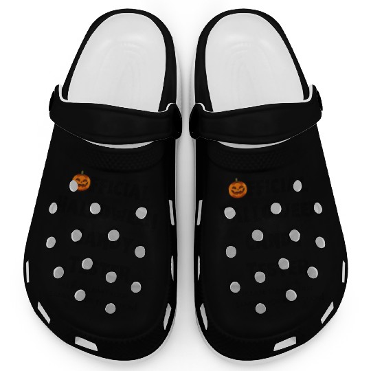 Official Halloween Candy Tester Orange And Yellow Clogs