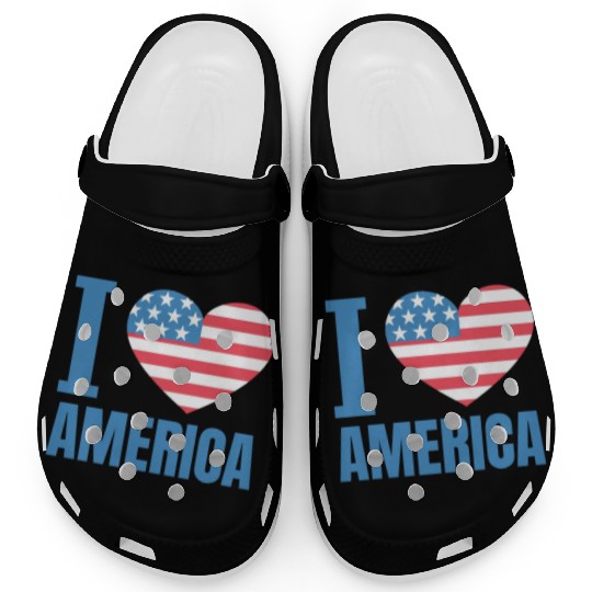 I Love America Clogs