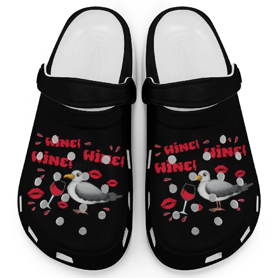 Wine Seagull Bird Lover Shorebird Seagulls Clogs