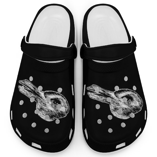 Wittgenstein Rabbit Duck Philosopher Optical Illus Clogs