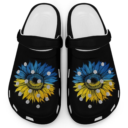 Sunflower Ukraine Ukrainian Flag Stand With Ukrain Clogs