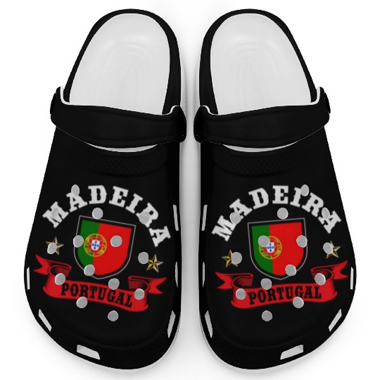 Portuguese Flag Summer Beach Vacation Madeira Port Clogs