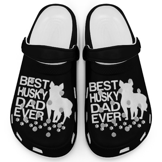 Best Husky Dad Ever Best Siberian Husky Dad Ever Clogs