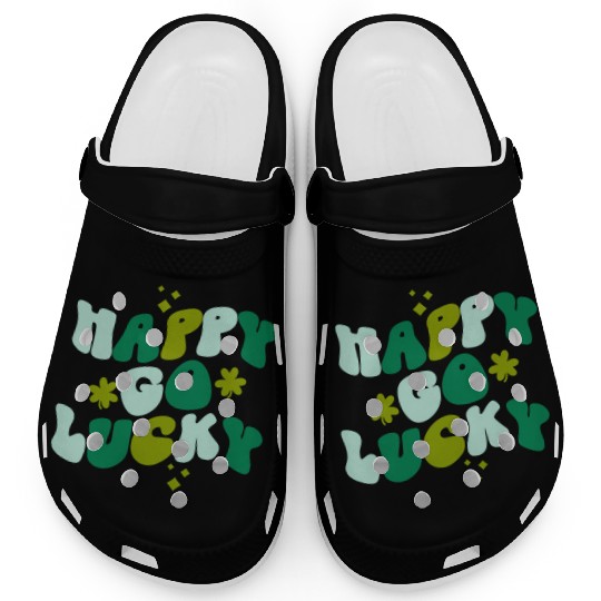 Happy Go Lucky St Patrick'S Day Shamrock Clogs