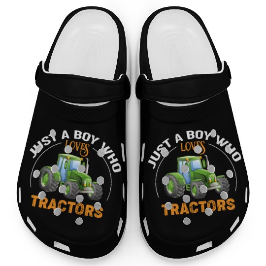 Just a Boy who Loves Tractors Clogs