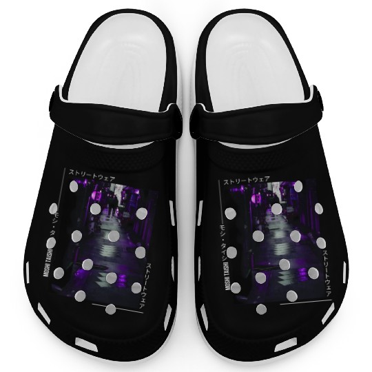 Japanese Cyberpunk Tokyo Streetwear Aesthetic Clogs