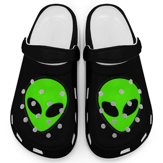 Alien Head Pocket Patch Area 51 Clogs