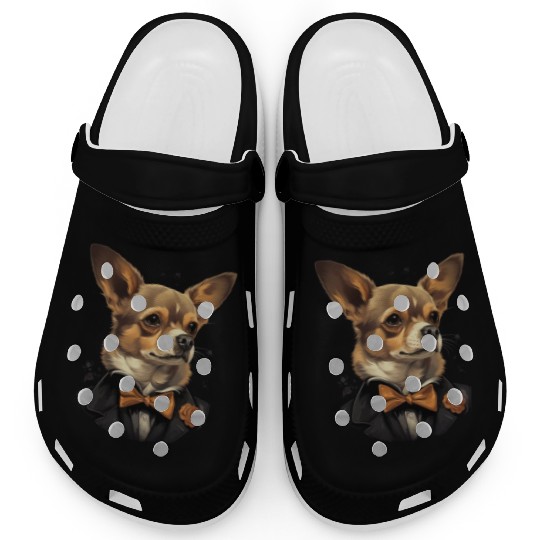 Chihuahua - France Red Wine French Gentleman Funny Clogs