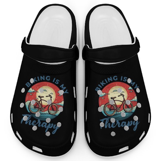 Biking is My Therapy Bicycle, Bike, Cycling, Biker Clogs