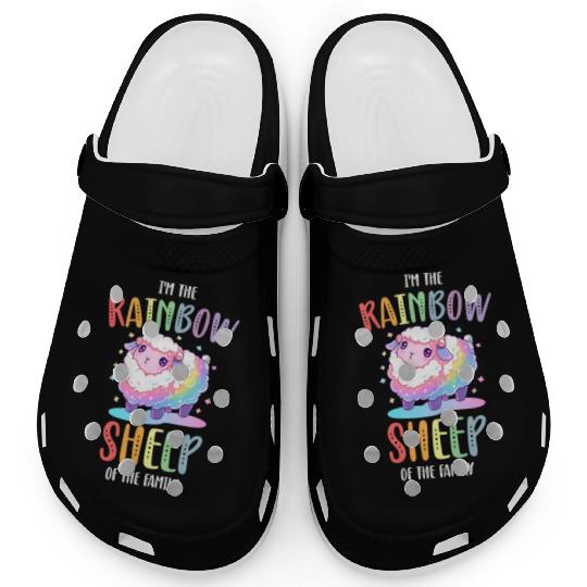 Rainbow Sheep LGBTQ Transgender Pride Community Clogs