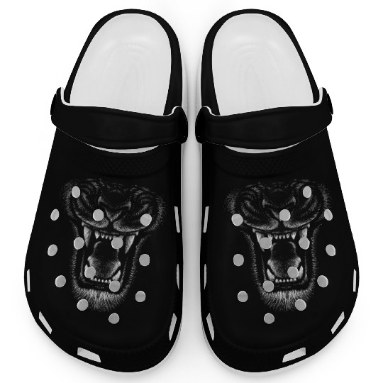 Lion head illustration Clogs