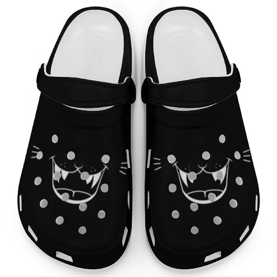 Angry Cat Face Clogs