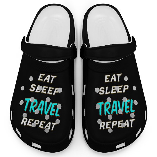 DESIGNEAT SLEEP TRAVEL REPEAT Clogs