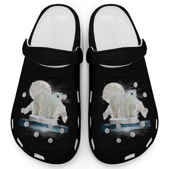 Polar Bear Lover design, Wildlife Zoo Animal Lover Clogs