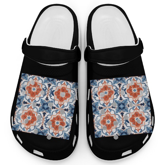Floral Fantasia Detailed Summer Tile Collection 04 Clogs