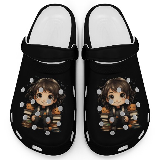 Back to School Pre-K Kindergarten Student Chibi Clogs
