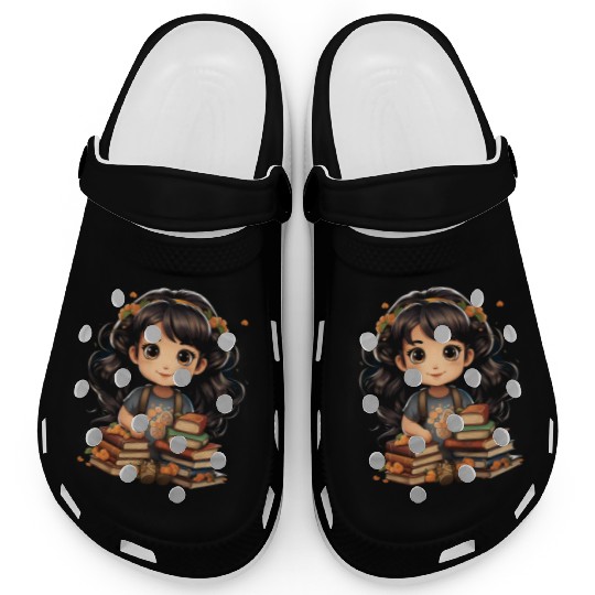 Back to School Pre-K Kindergarten Student Chibi Clogs